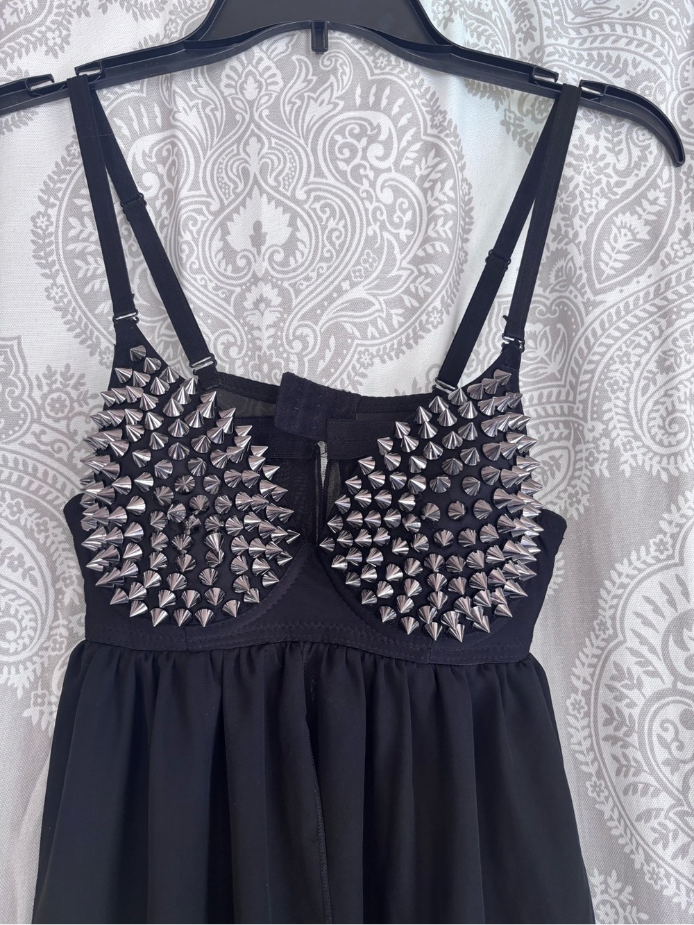 Studded Spikes Sheer gown robe - Picture 2 of 10